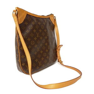 Louis Vuitton Brown Leather Monogram Shoulder Odeon Bag